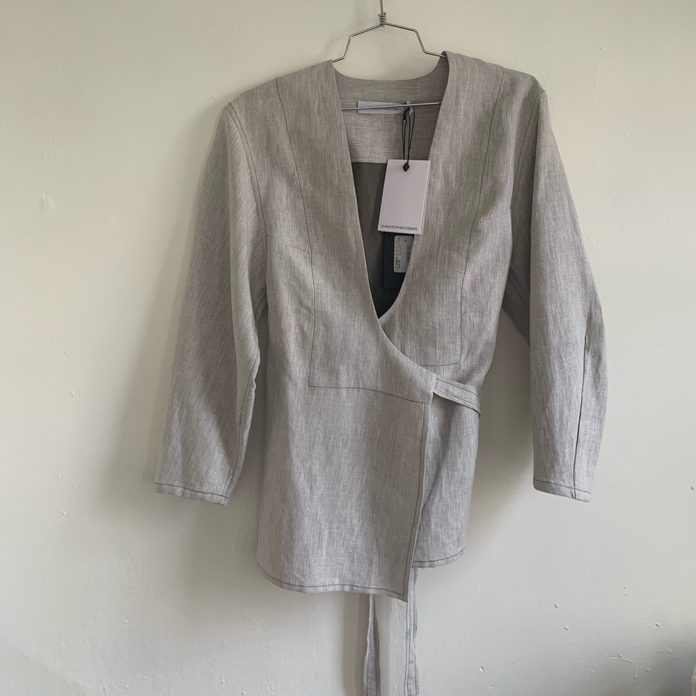 NWT Christopher Esber Bonded Linen Utility Top